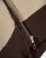 レトロなストライプのパッチワークジャケット