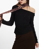 スカーフカラーギャルトップス