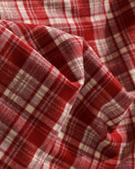 ビーズチェック柄長袖シャツ