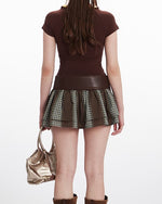 Contrast print short sleeves