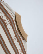 ヴィンテージ刺繍ラペルセーター