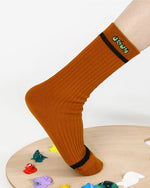 Color striped contrast socks