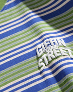 Contrast striped short sleeves