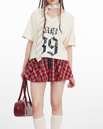 Letter print short sleeves