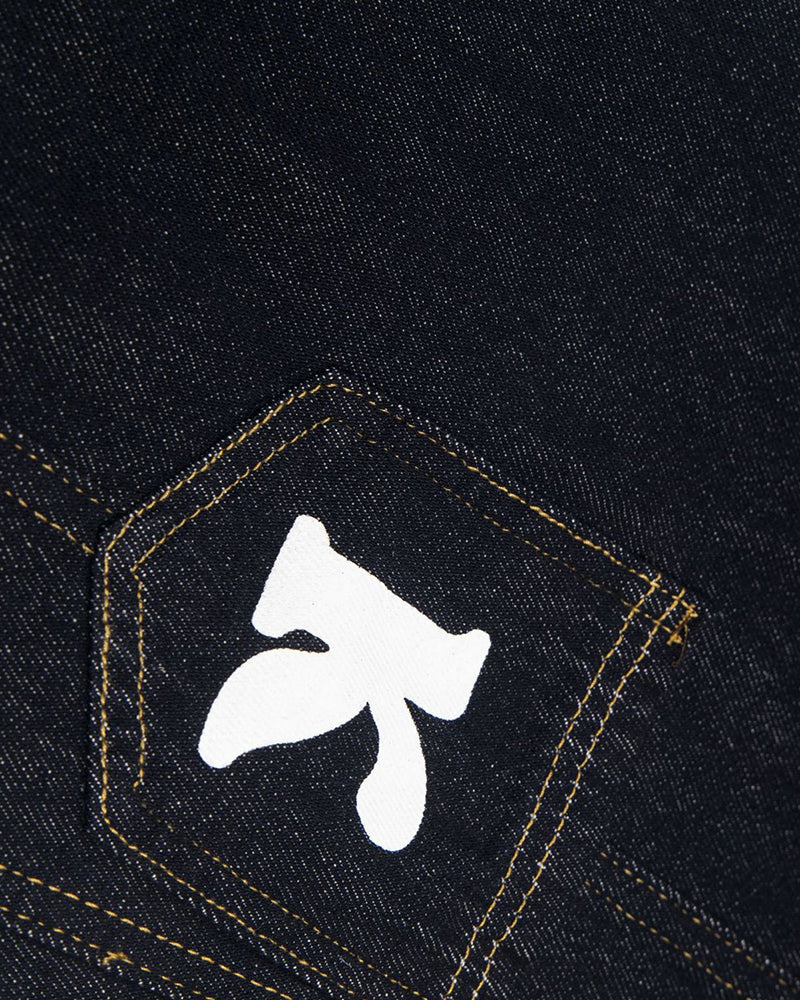 Simple washed denim trousers