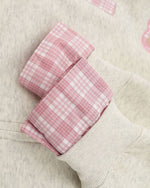 チェック刺繍フード付きスウェットシャツジャケット