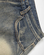 ゆったりとしたカジュアルなデニムショートパンツ