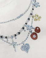 Decorated loose short sleeves