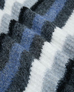 コントラストストライプのプルオーバーセーター