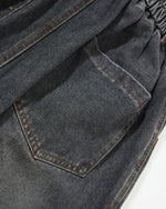 Cartoon washed straight jeans