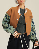 ヴィンテージ迷彩柄ベースボールジャケット