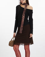 スカーフカラーギャルトップス