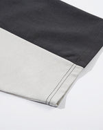 Contrast print lapel short sleeves