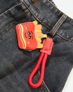 Cartoon washed straight jeans