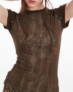 Short sleeves with patchwork design