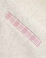 チェック刺繍フード付きスウェットシャツジャケット