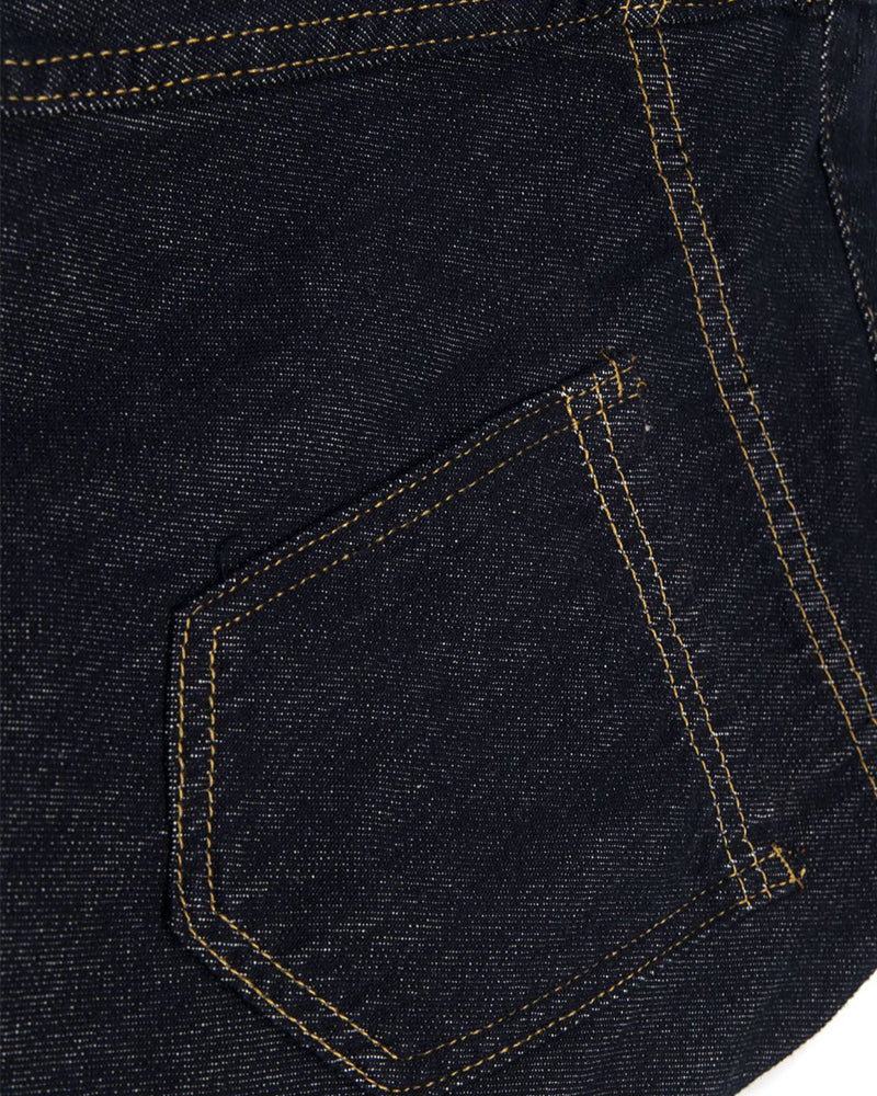 Simple washed denim trousers