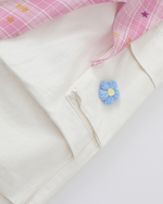 カジュアルな花柄ワイドレッグパンツ