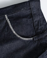 Loose-fit denim trousers