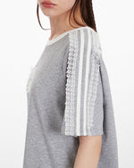 Lace embroidery short sleeves