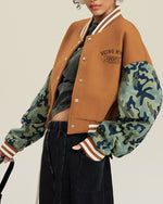 ヴィンテージ迷彩柄ベースボールジャケット