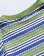 Contrast striped short sleeves