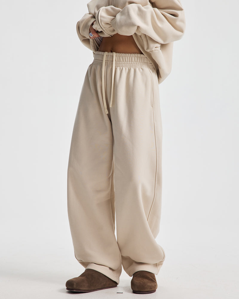 430g Fleece-Lined Loose Sweatpants