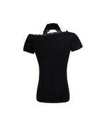 Lace halterneck short sleeves