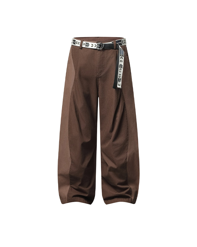 Color-block panelled trousers