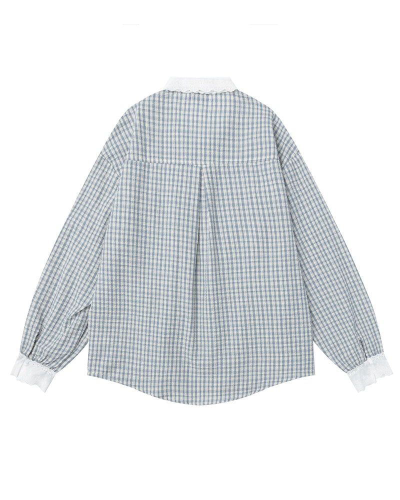 Simple loose long-sleeved shirt