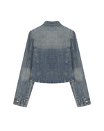Double-breasted denim jacket