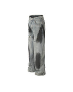 Paint-splatter wash jeans