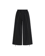 Versatile retro-style striped trousers