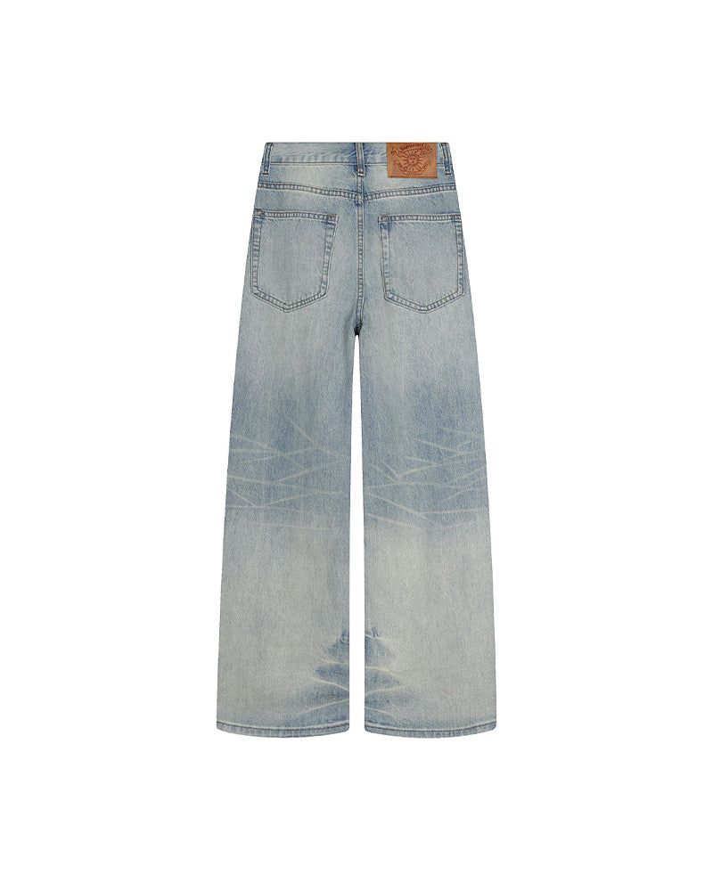 Distressed versatile jeans