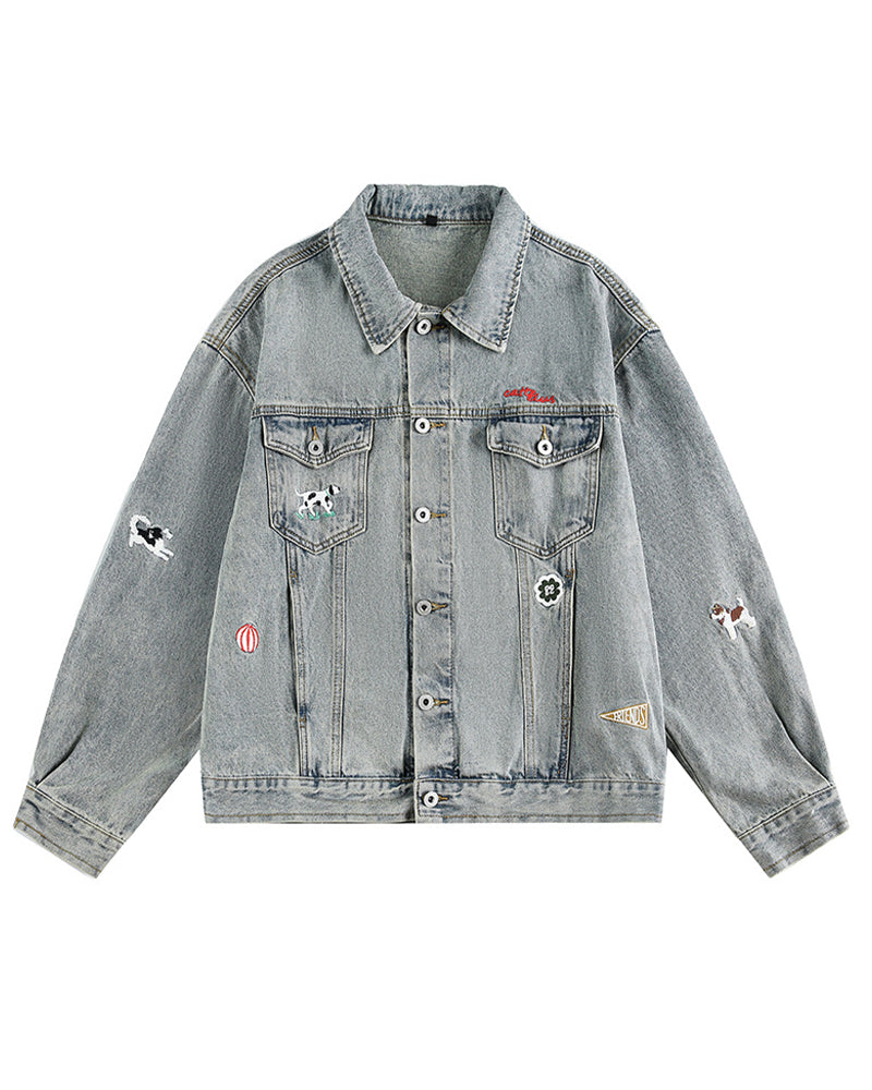 cartoon denim jacket