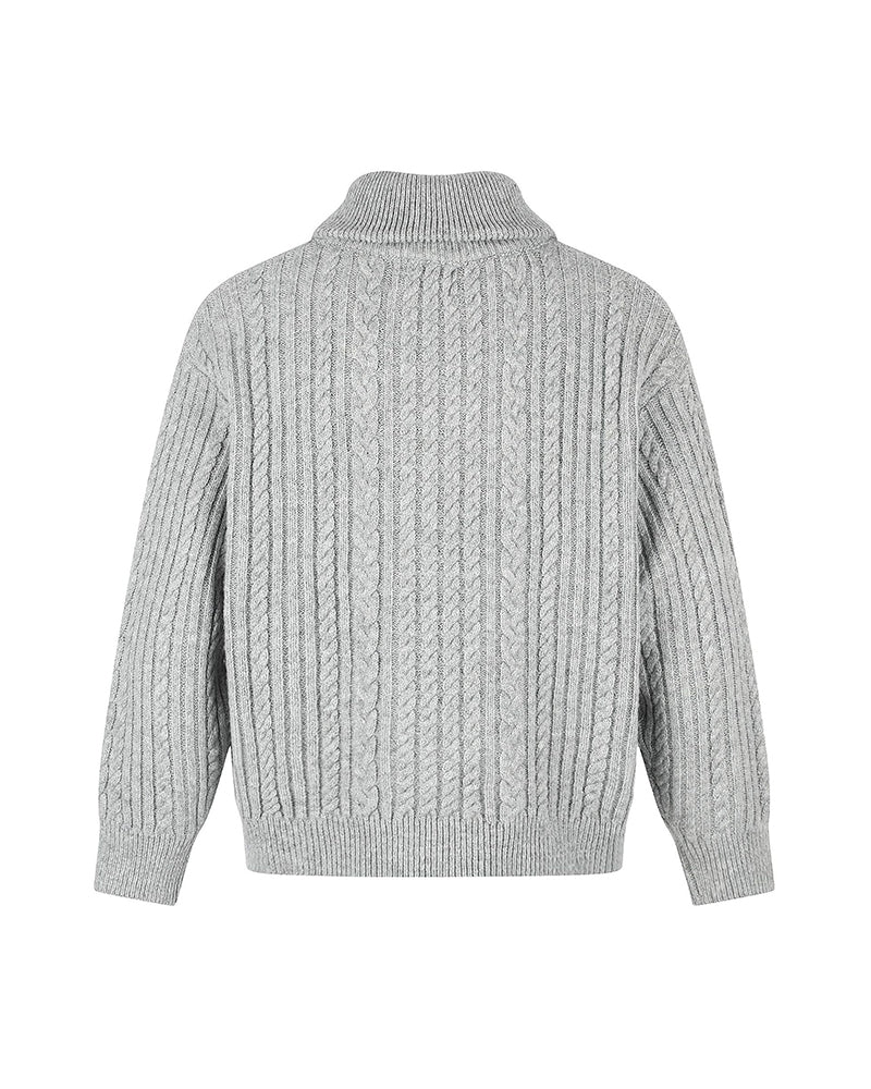 Double-breasted knit jacket
