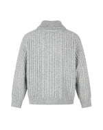Double-breasted knit jacket