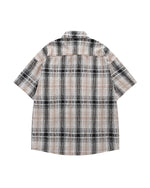 レトロチェック柄半袖シャツ