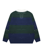 透かしプリントセーター