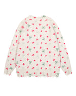 花柄プルオーバーセーター