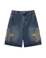 カジュアルなダメージデニムショートパンツ