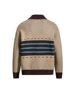 レトロなストライプのパッチワークジャケット