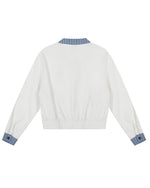 刺繍パッチワークショートジャケット