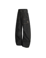 Embroidered loose-fit jeans
