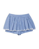 チェック柄ボウチュチュスカート