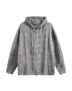 ヴィンテージフード付きカーディガンセーター