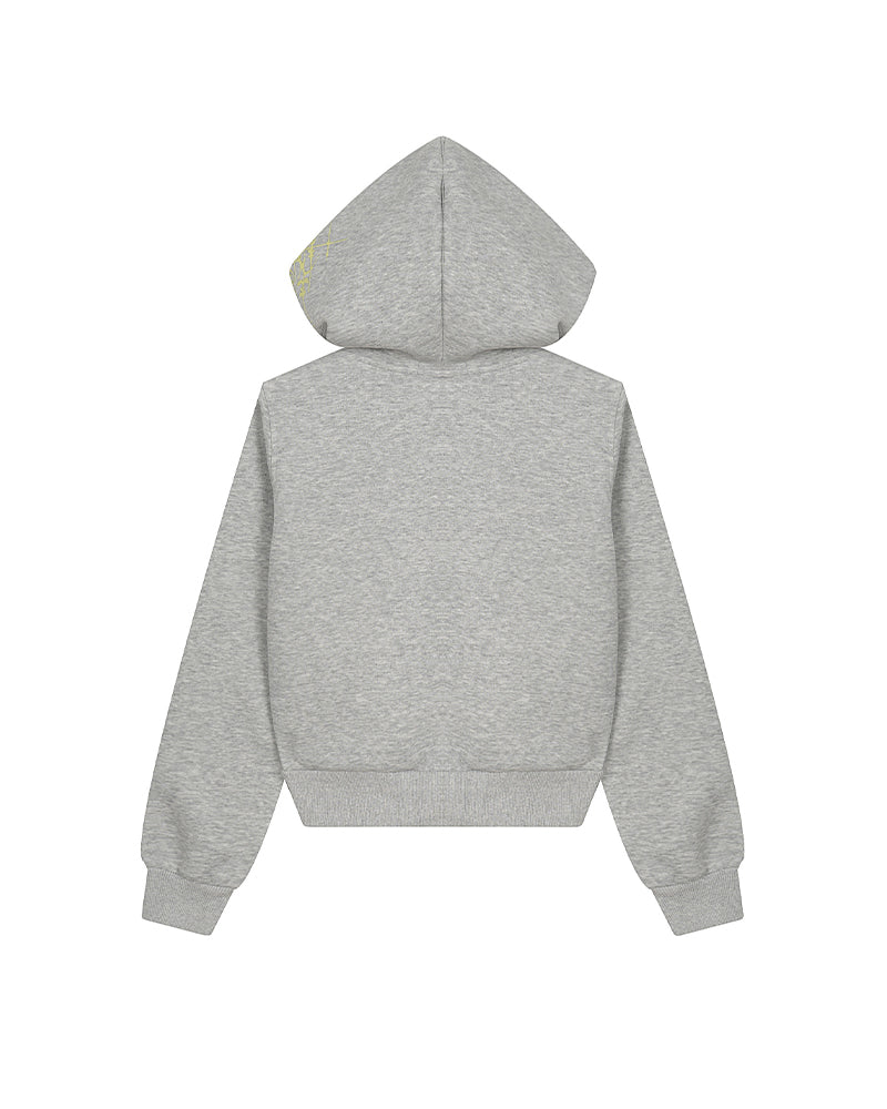 Double-breasted hooded sweatshirt