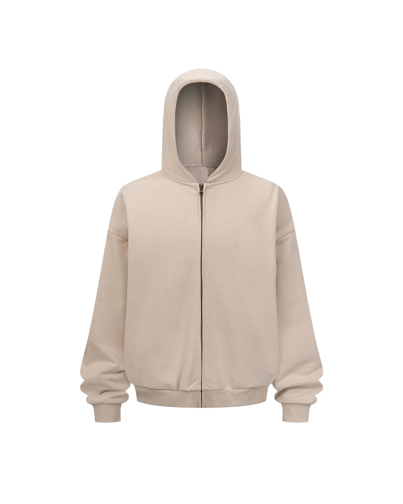 430g Fleece-Lined Zip-Up Hoodie