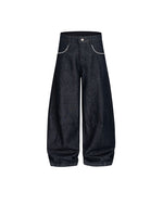 Loose-fit denim trousers