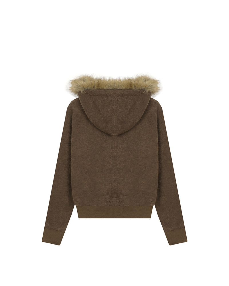 Hooded sweatshirt jacket